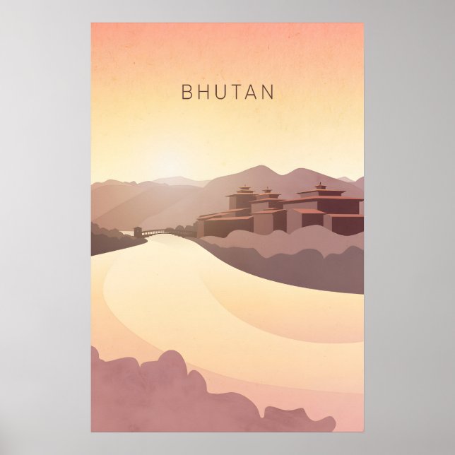 Bhutan Minimal Resemapposters Poster (Framsidan)