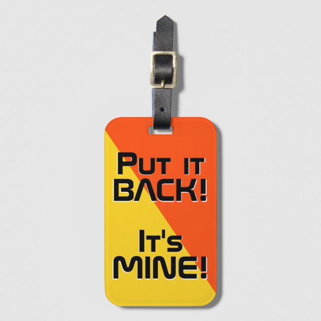 Bhutan National Flagga Funny Patriotic Bagagebricka (Framsida vertikal)