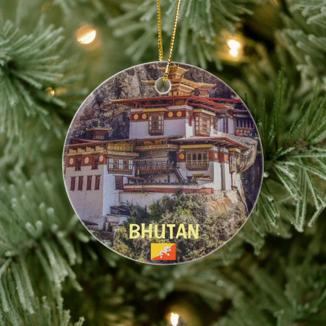 Bhutan Panoramic jul Ornament (Träd)