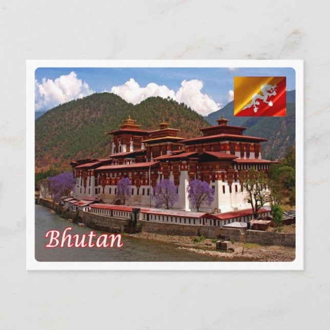 Bhutan - Punakha - Vykort (Framsida)