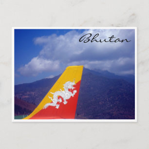 bhutan svan flagga vykort