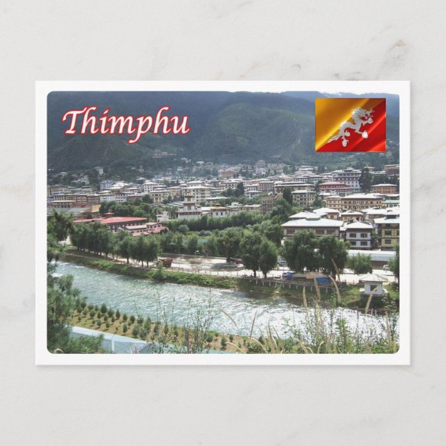 Bhutan - Thimphu - Vykort (Framsida)