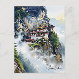 Bhutan Tigrarbo Monasteri Vykort