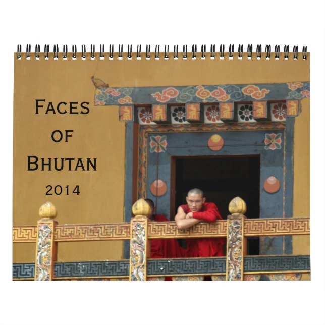 bhutan vänder mot 2014 kalender (Omslag)
