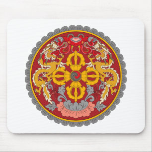 Bhutan vapensköld Mousepad Musmatta