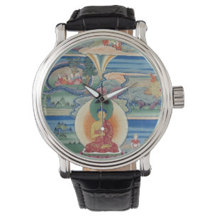 Bhutanes målad thanka av de Jataka sagorna Armbandsur