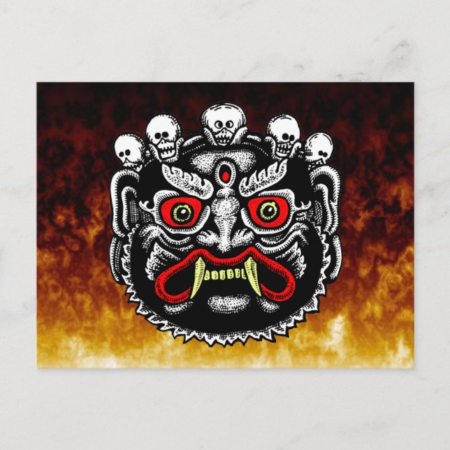 Bhutanese Demon Postcards Vykort (Framsida)