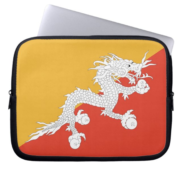 Bhutanese Flagga Laptop sleeve (Framsidan)