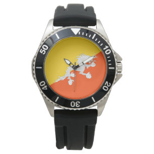 Bhutanesisk Flagga (Bhutan) (Thunder Dragon) Armbandsur