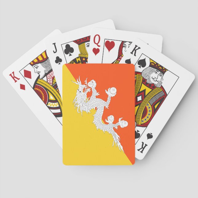 Bhutanesisk Flagga (Bhutan) (Thunder Dragon) Casinokort (Baksidan)
