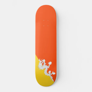 Bhutanesisk Flagga (Bhutan) (Thunder Dragon) Mini Skateboard Bräda 18,5 Cm