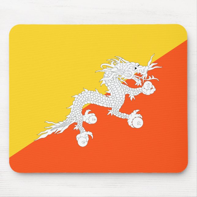 Bhutanesisk Flagga (Bhutan) (Thunder Dragon) Musmatta (Framsidan)
