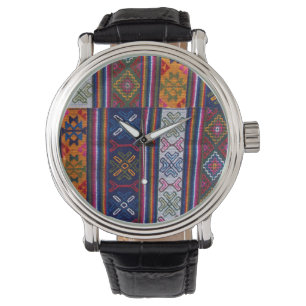 Bhutanesisk textil armbandsur