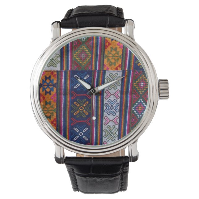 Bhutanesisk textil armbandsur (Framsida)
