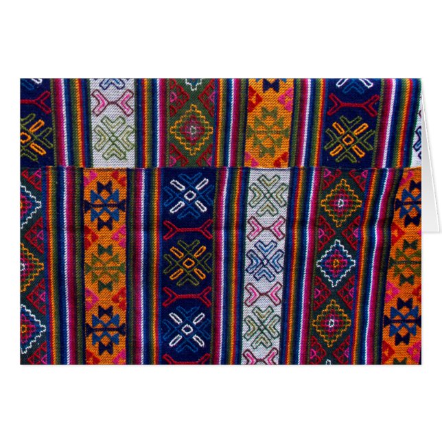 Bhutanesisk textil hälsningskort (Framsidan Horizontal)