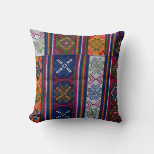 Bhutanesisk textil kudde