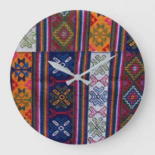 Bhutanesisk textil stor klocka