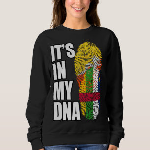 Bhutanesiska Och Centralafrikanska Mix DNA Flagga T Shirt