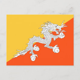 Bhutans nationella Flagga Vykort