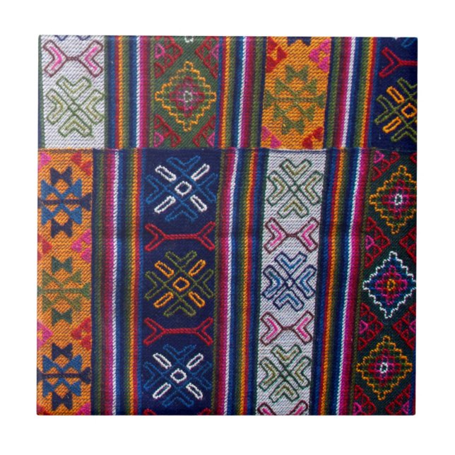 Bhutansk textil kakelplatta (Framsidan)