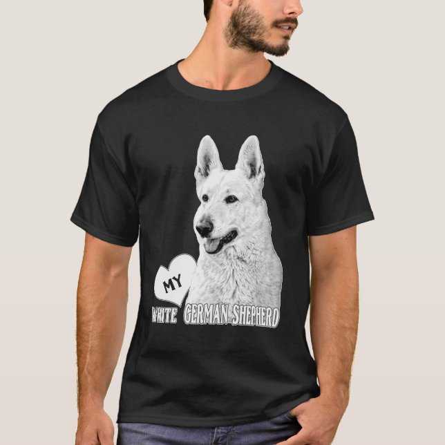 Bhymer Kärlek My White German Shepherd T Shirt (Framsida)