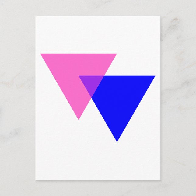 Bi Angles | Bisexual Pride Vykort (Framsida)