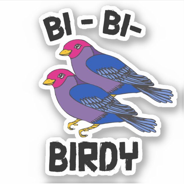 Bi Bi Fågel Klistermärken (Framsida)
