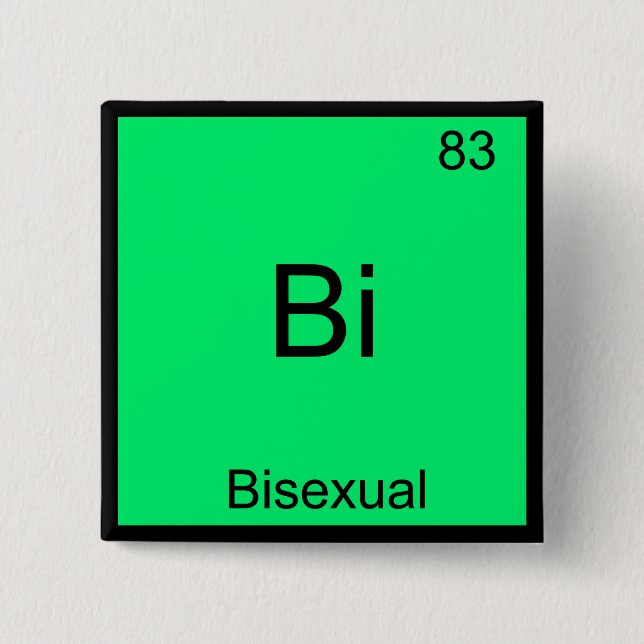 Bi - Biexual Chemistry Inslag Symbol Funny Knapp (Framsida)