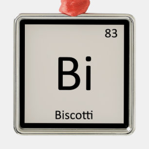 Bi - Biscotti Kemi Kemins Periodiska System Julgransprydnad Metall