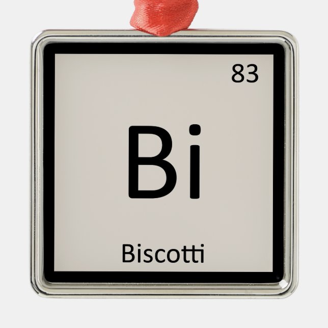 Bi - Biscotti Kemi Kemins Periodiska System Julgransprydnad Metall (Framsidan)