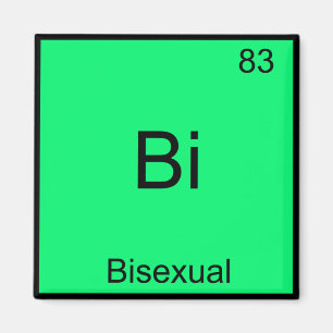 Bi - Bisexuell Kemiskt Elementsymbol Roligt Magnet