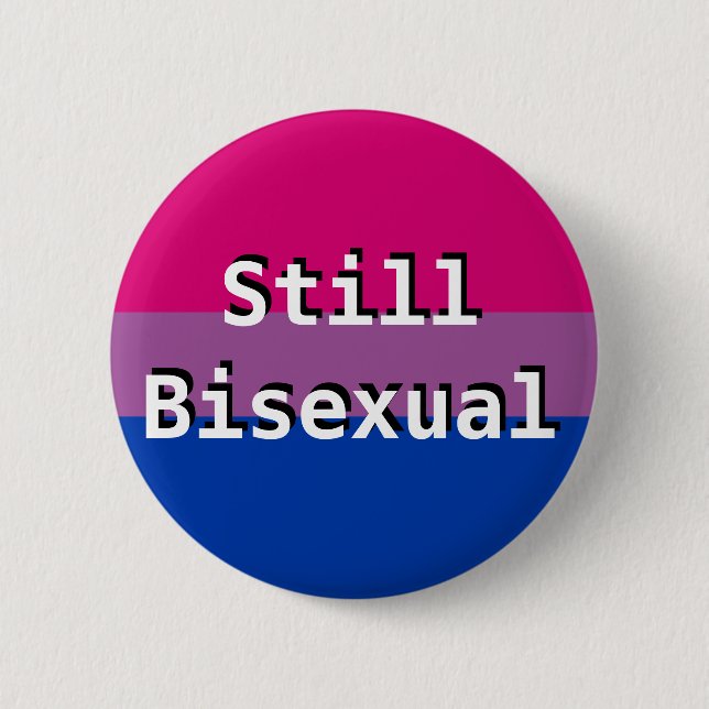 Bi+ Bisexuell person för prideflaggastillbild Knapp (Framsida)