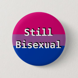 Bi+ Bisexuell person för prideflaggastillbild Knapp