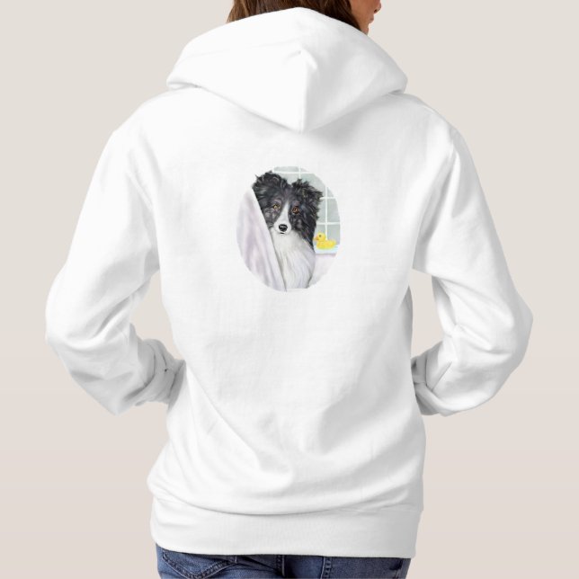 Bi Black Sheltie Bath T-shirt (Baksida)