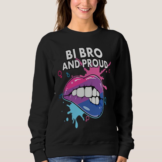 Bi Bro And Proud Bisexual Rainbow Pride Bisexualit T Shirt (Framsida)