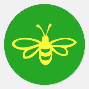 Bi [citron] runt klistermärke