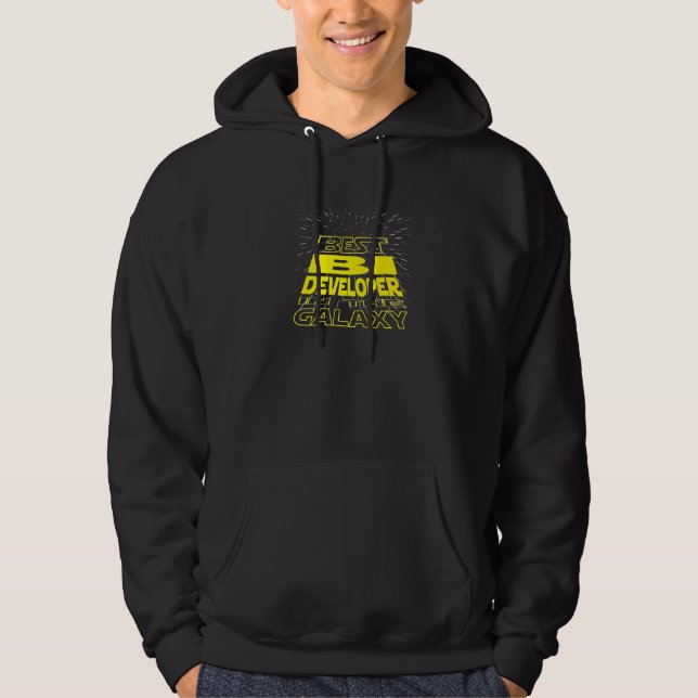 Bi Developer Coola Galaxy-jobb Hoodie (Framsida)