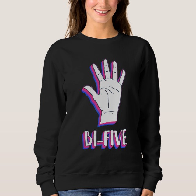 Bi Five Bisexuell Hand Stolt Pride Flagga Lgbtq Re T Shirt (Framsida)