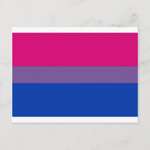 Bi-Flagga flyger till Bisexual-Pridet Vykort