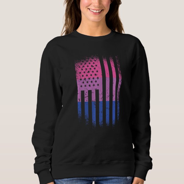 Bi Flagga Pride Hbtq Usa Pride Flagga T Shirt (Framsida)