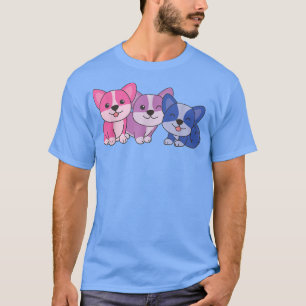 Bi Flagga Pride Lgbtq Hundar Bi Corgi T Shirt