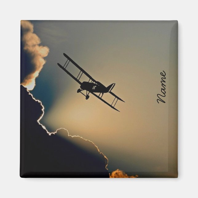 Bi Flygplan Monogram Magnet (Framsidan)