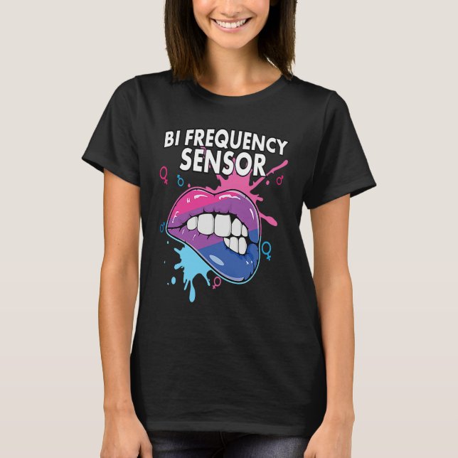 Bi Frequency Sensor Bisexual Rainbow Pride Bisexua T Shirt (Framsida)