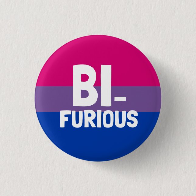 Bi Furious Bisexual Pride Knapp (Framsida)