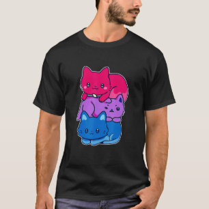 Bi-hustru-energi Söt katt Lgbtq-stöd Lgbt Bisexuel T Shirt