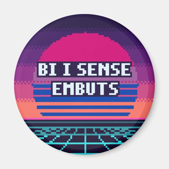 Bi I Sense Embuts Catalan Pride Pixel Magnet (Framsidan)