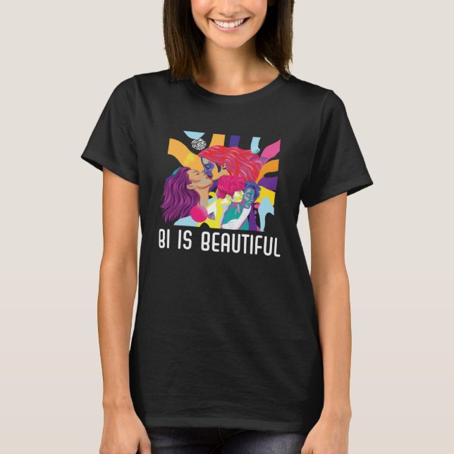 Bi Is Beautiful Bisexual Rainbow Pride Bisexuality T Shirt (Framsida)