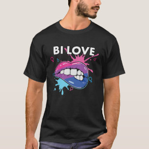 Bi kärlek bisexuell regnbågsstolthet mars bisexual t shirt