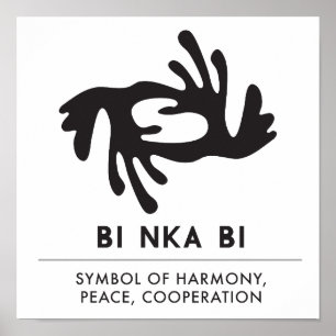 BI NKA BI   Symbol för harmoni, fred, samarbete Poster