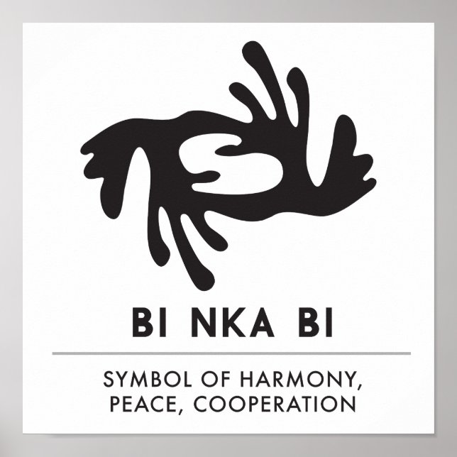 BI NKA BI | Symbol för harmoni, fred, samarbete Poster (Framsidan)